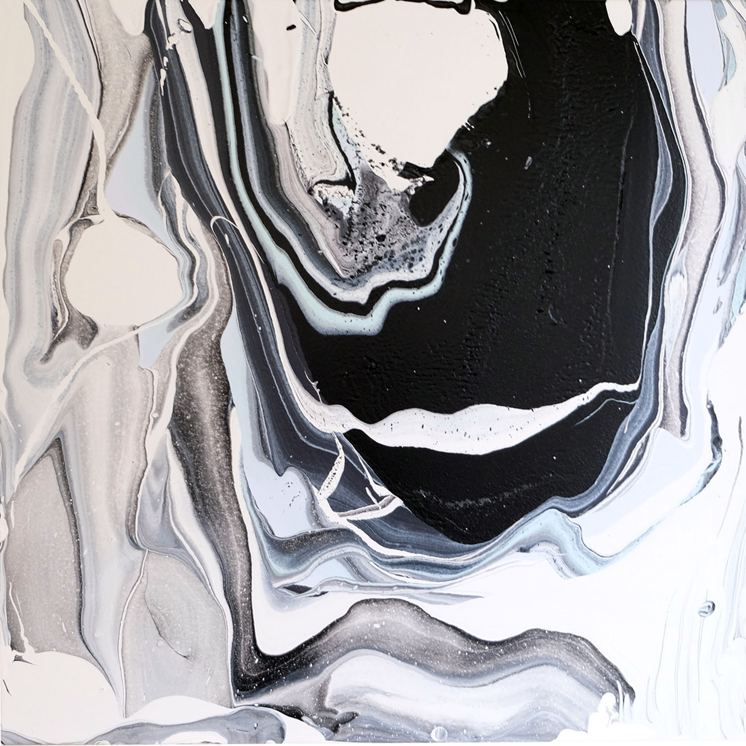 Oyster on Halfshell II diptych painting by Caitlin Wheeler Art